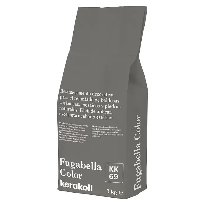 Kerakoll Mortero para juntas - cemento Fugabella - Color: KK69, 3 kg - Saco gris de resina-cemento decorativa Fugabella Color para baldosas, 3 kg.