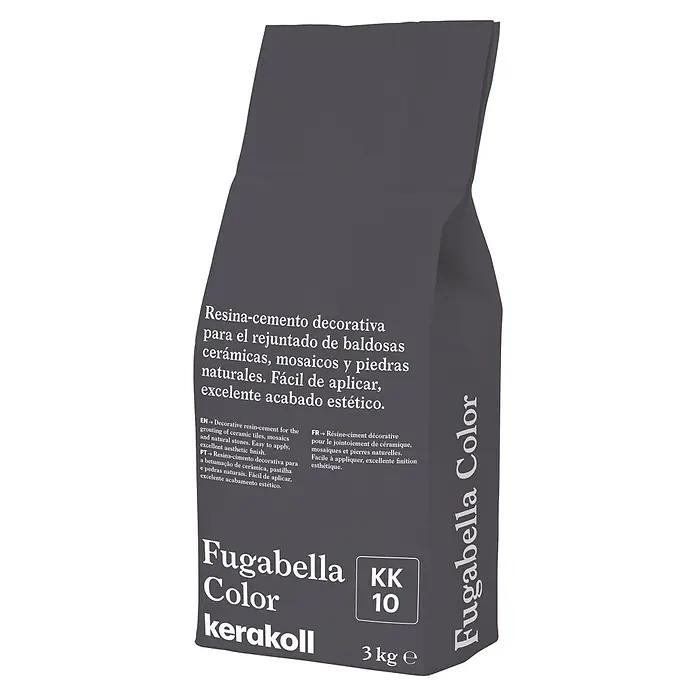 Kerakoll Mortero para juntas - cemento Fugabella - Color: KK10, 3 kg - Saco gris oscuro de mortero Fugabella Color de Kerakoll para baldosas y mosaicos, 3 kg.