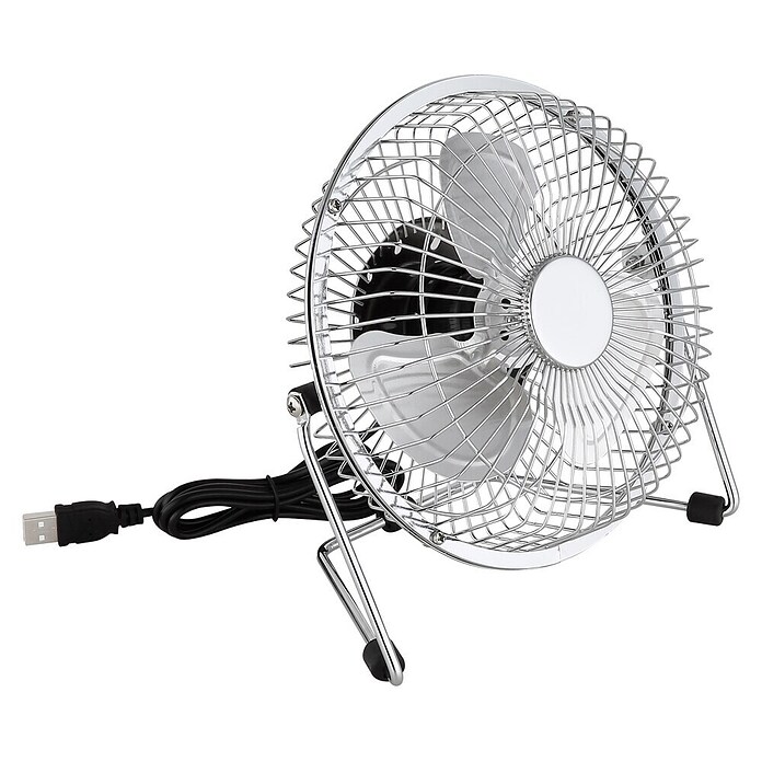 Voltomat USB-Ventilator Mini (Chrom, 18 cm) | BAUHAUS