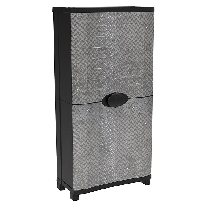 Plastiken Space Saver Armario multiusos de plástico  (L x An x Al: 45 cm x 90 mm x 184 cm, Acero) | BAUHAUS