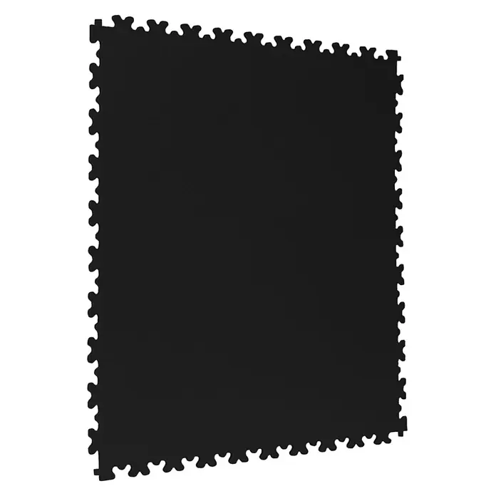 Gerflor Vinylboden Garagenboden R-Tile - Schwarz, 503 x 503 x 7 mm - Schwarze ineinandergreifende Schaumstoffmatte mit strukturierter Oberfläche, ideal zum Bodenschutz.