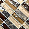 Mosaikfliese Crystal Mix XIC S1255 (32 x 31 cm, Braun, Glänzend)
