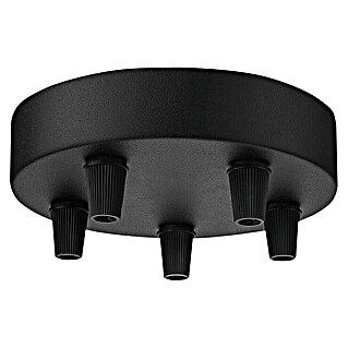 Home Sweet Home Plafondhouder voor lamp (5 voudig, Zwart, Metaal, 12 cm)