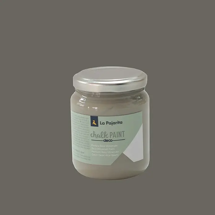 La Pajarita Pintura de tiza Chalk Paint - Vintage, 175 ml, Mate - Primer plano de un tarro de pintura de tiza Deco La Pajarita, ideal para muebles y proyectos de decoración.