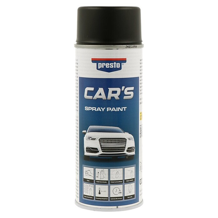 Presto Lak u spreju Car's Spray Paint  (400 ml, Crna, Mat) | BAUHAUS