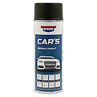 Presto Lak u spreju Car's Spray Paint (400 ml, Crna, Mat)