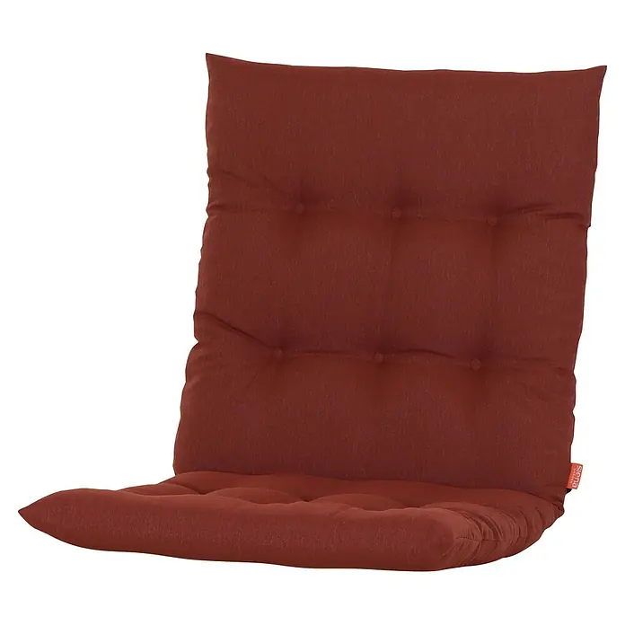 Siena Garden Atria Sitzauflage - L x B x H: 100 x 48 x 6 cm, Terrakotta, Polyester, 1 Stk. - Braunes gestepptes Stoff-Stuhlkissen mit separater Sitz- und Rückenfläche.