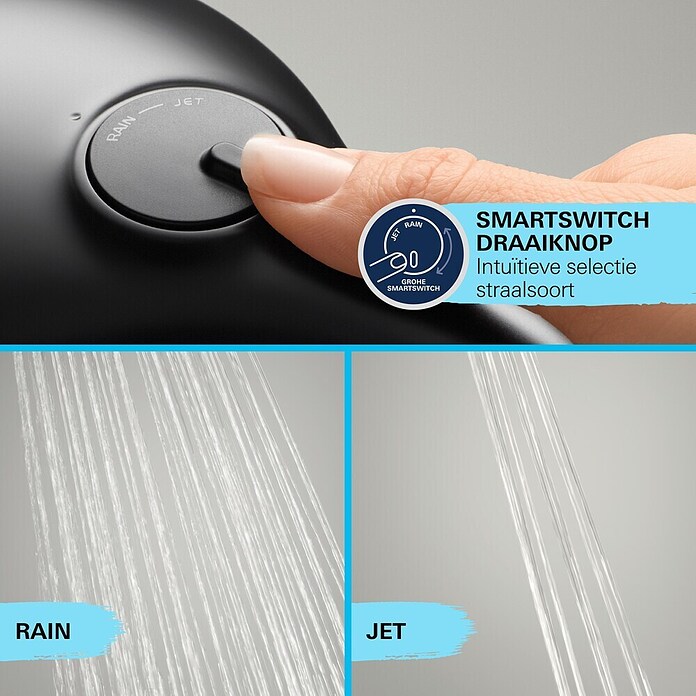 Grohe QuickFix Vitalio Start Doucheset met handdouche (Gatafstand: 47 cm - 62 cm, Aantal straalsoorten: 2 st.) | BAUHAUS