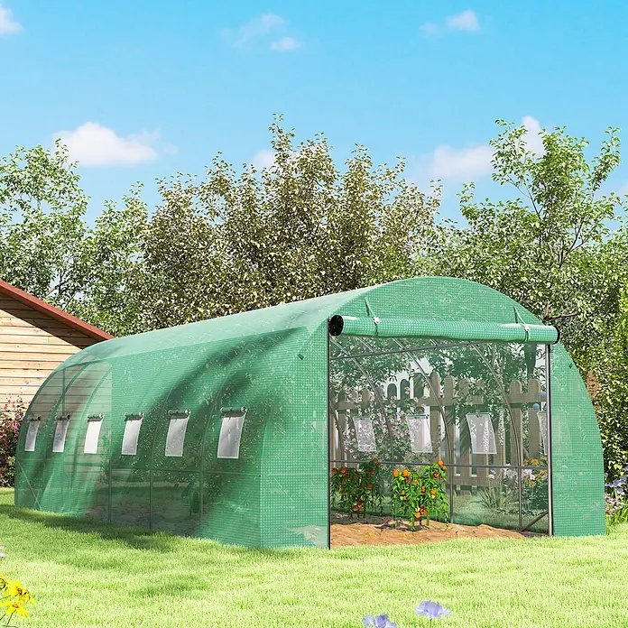 Outsunny Gewächshaus Outsunny-Folientunnel - 6 x 3 cm, Material Seitenwand: Kunststoff, 2 mm