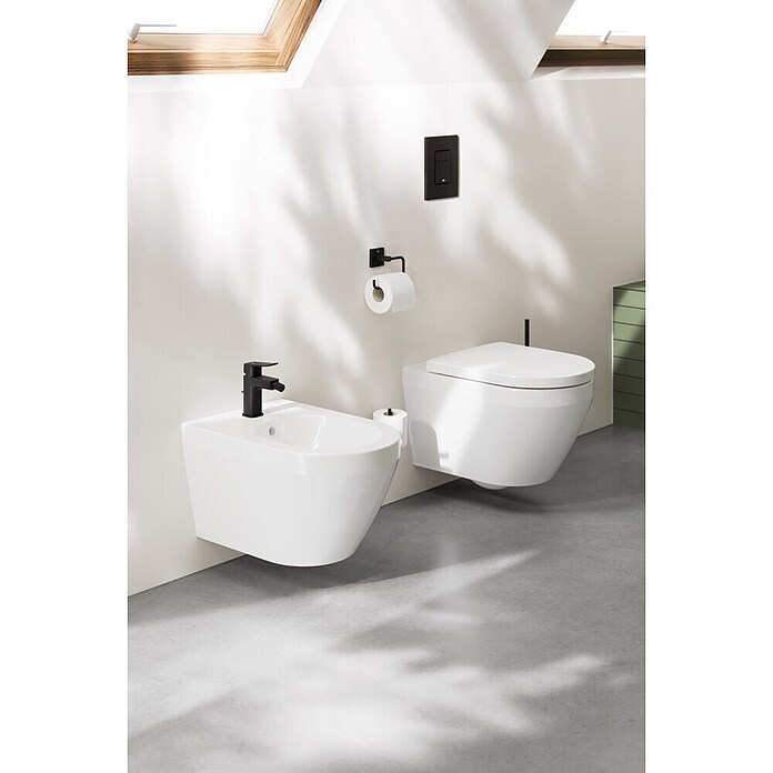 Grohe Bedieningspaneel Even Mat Zwart (Zwart, 2 spoelstanden, Hoekig) | BAUHAUS