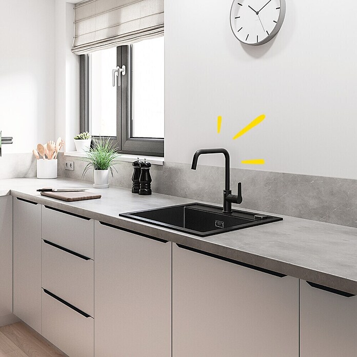 Grohe Start Spültischarmatur (Ausladung Armatur: 228 mm, Schwarz, Matt) | BAUHAUS