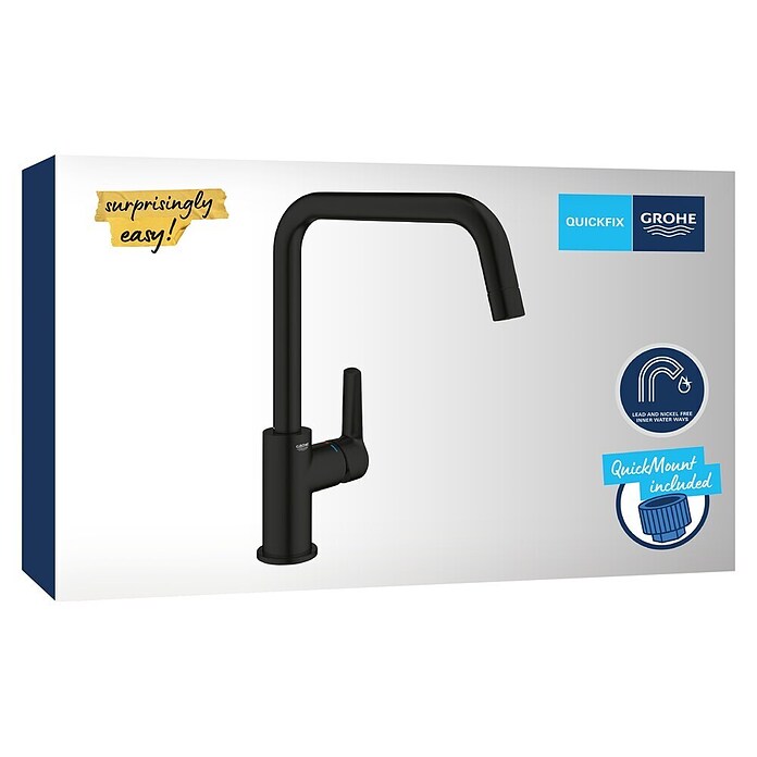 Grohe Start Spültischarmatur (Ausladung Armatur: 228 mm, Schwarz, Matt) | BAUHAUS