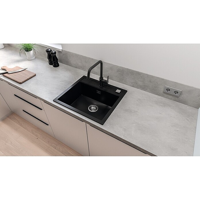 Grohe Start Spültischarmatur (Ausladung Armatur: 228 mm, Schwarz, Matt) | BAUHAUS