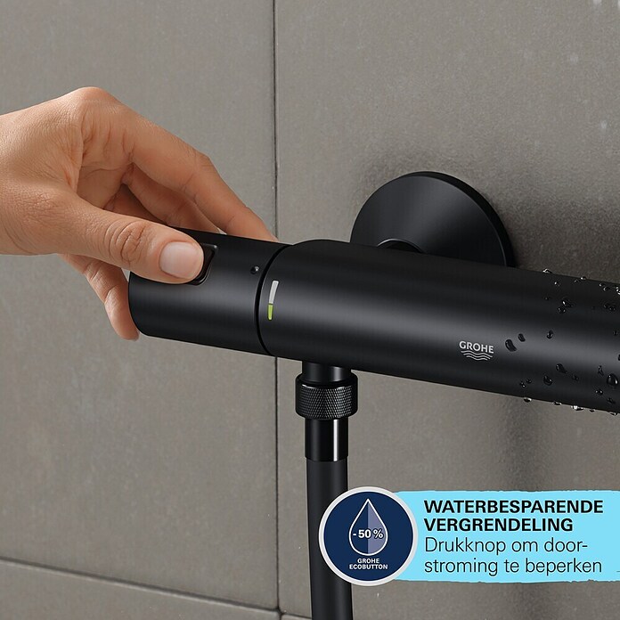 Grohe QuickFix Start Douchethermostaat (Zwart) | BAUHAUS