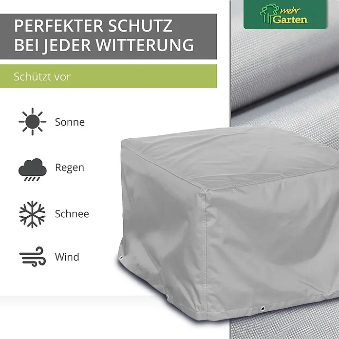 Mehr Garten Loungemöbel-Schutzhülle - Polyester (PES), Grau