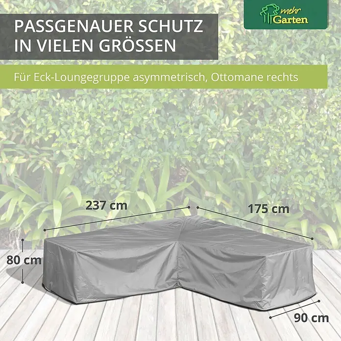 Mehr Garten Loungemöbel Schutzhülle - Polyester (PES), Grau