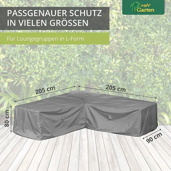 Mehr Garten Loungemöbel Schutzhülle - Polyester (PES), Schwarz
