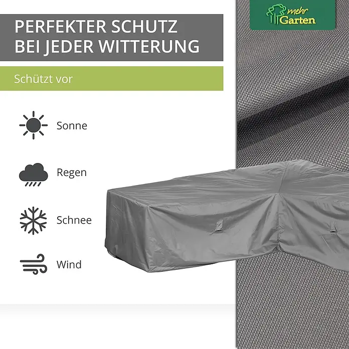 Mehr Garten Loungemöbel Schutzhülle - Polyester (PES), Schwarz