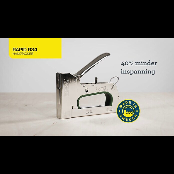 Rapid Handtacker R34E (Nietdiepte: 6 mm - 14 mm, Geschikt voor: Platte draadkrammen. nr. 140) | BAUHAUS