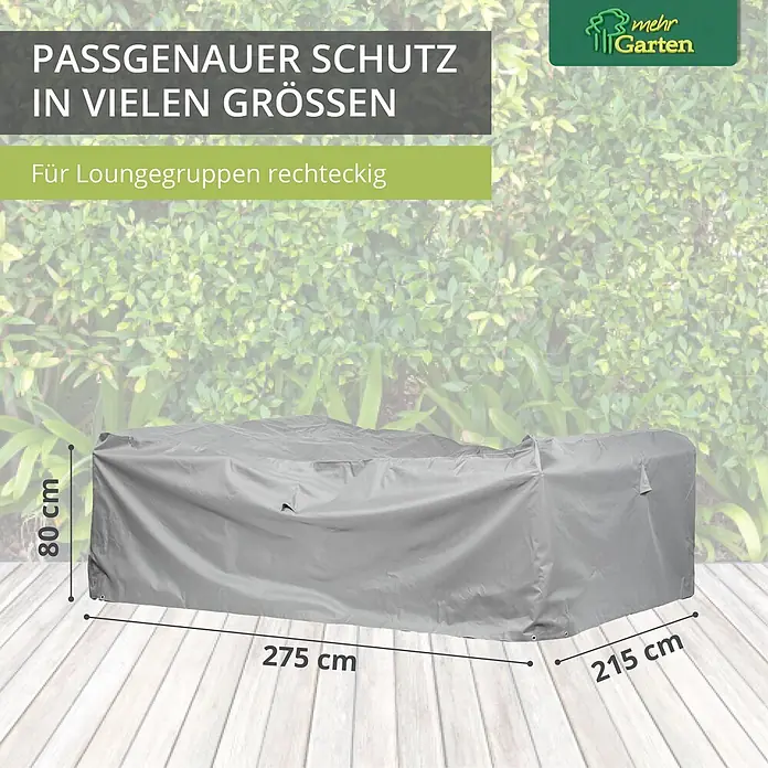 Mehr Garten Loungemöbel-Schutzhülle - Polyester (PES), Schwarz