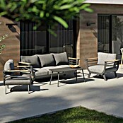 Kactus republic Conjunto de muebles Toronto (4 pzs., Aluminio/Madera sintética, Antracita) | BAUHAUS