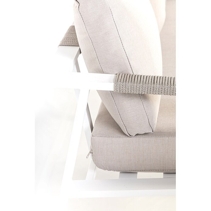 Kactus republic Conjunto de muebles Ímola (5 pzs., Aluminio/Olefina, Blanco) | BAUHAUS