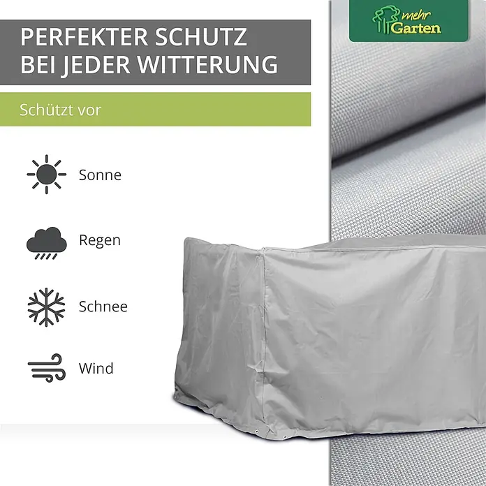 Mehr Garten Loungemöbel-Schutzhülle - Polyester (PES), Grau