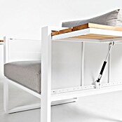 Kactus republic Conjunto de muebles Mónaco (5 pzs., Aluminio/Teca, Blanco) | BAUHAUS