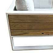Kactus republic Conjunto de muebles Mónaco (5 pzs., Aluminio/Teca, Blanco) | BAUHAUS