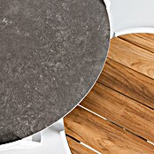 Kactus republic Conjunto de muebles Mónaco (5 pzs., Aluminio/Teca, Blanco) | BAUHAUS