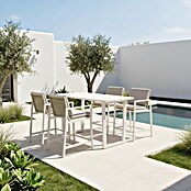 Kactus republic Conjunto de muebles Onix (5 pzs., Aluminio/Ratán sintético, Blanco) | BAUHAUS