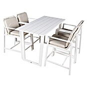 Kactus republic Conjunto de muebles Onix (5 pzs., Aluminio/Ratán sintético, Blanco) | BAUHAUS