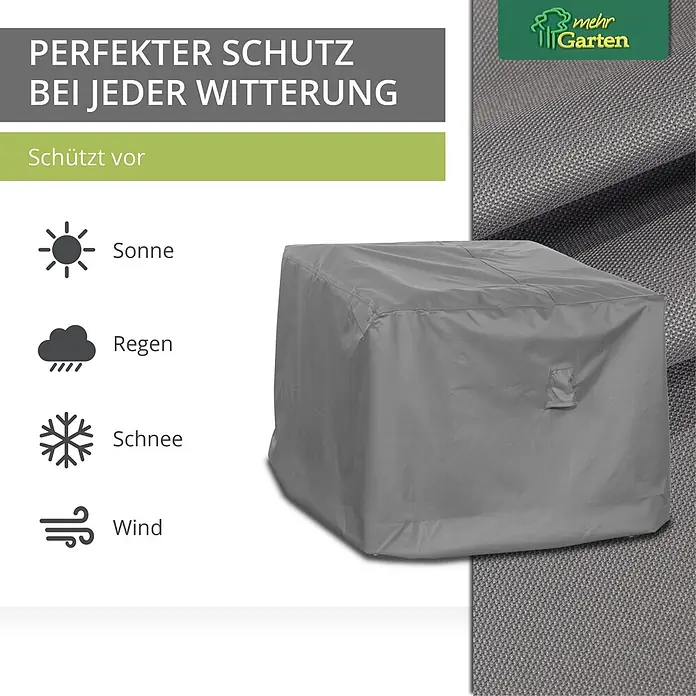 Mehr Garten Loungemöbel-Schutzhülle - Polyester (PES), Grau