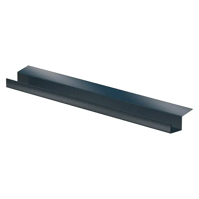 Sarei Piccolo Kastendachrinne - Nennweite: 70 mm, Länge: 200 cm, Metall, Anthrazit - Dunkelgraues, rechteckiges Zierprofil für Innenräume, das eine elegante Akzentuierung für Wände und Decken bietet.