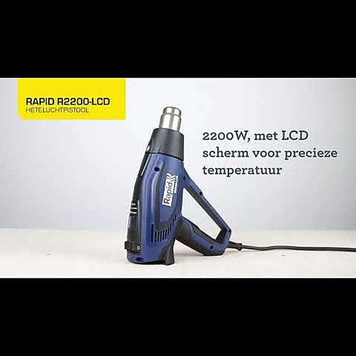 Rapid Heteluchtpistool 2200-LCD (2.200 W, Temperatuurbereik: 50 °C - 650 °C) | BAUHAUS
