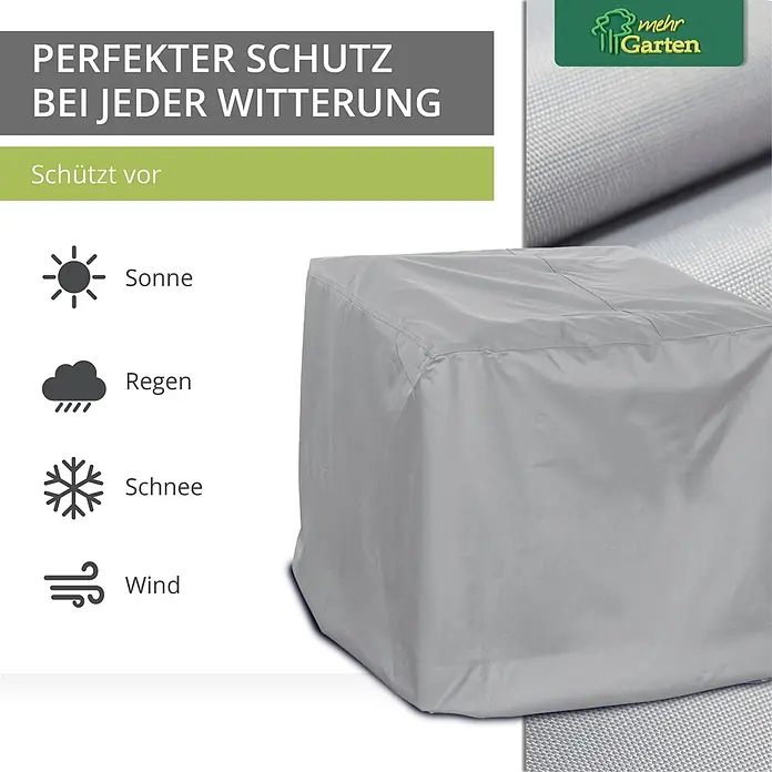 Mehr Garten Loungemöbel-Schutzhülle - Polyester (PES), Grau