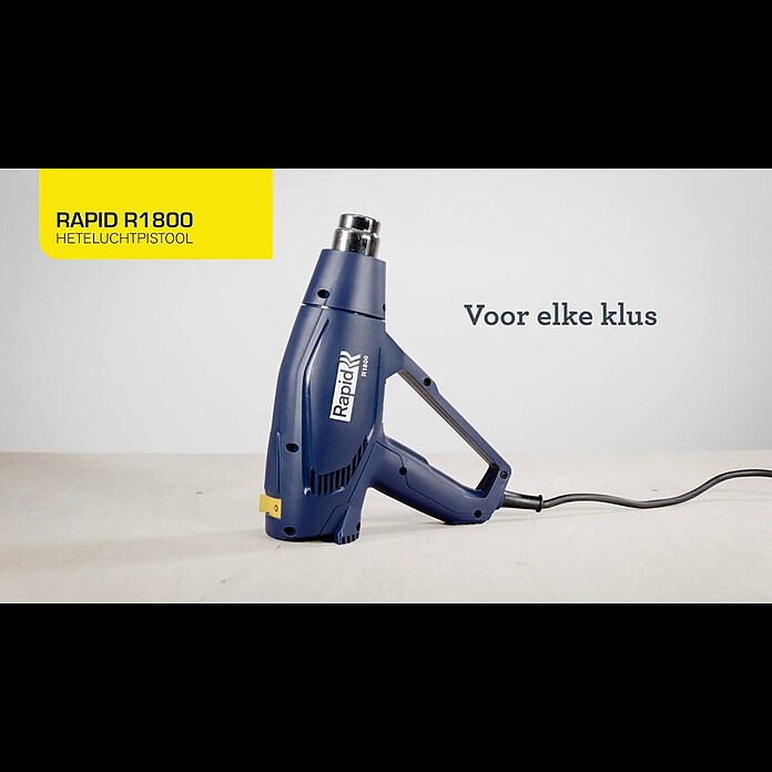 Rapid Heteluchtpistool R1800 (1.800 W, Temperatuurbereik: 300 °C - 550 °C) | BAUHAUS