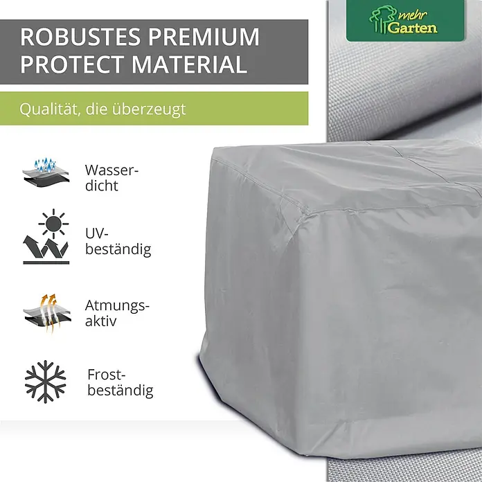 Mehr Garten Loungemöbel-Schutzhülle - Polyester (PES), Grau