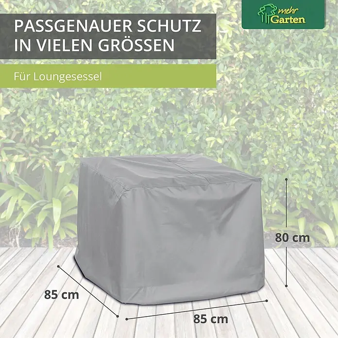 Mehr Garten Loungemöbel-Schutzhülle - Polyester (PES), Grau