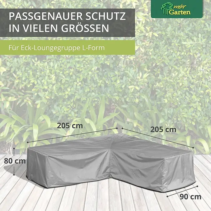 Mehr Garten Loungemöbel-Schutzhülle - Polyester (PES), Grau