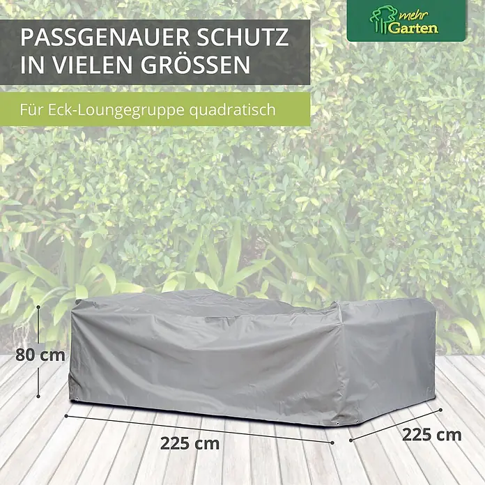Mehr Garten Loungemöbel-Schutzhülle - Polyester (PES), Grau