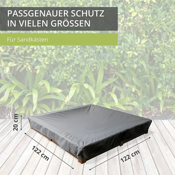Mehr Garten Sandkasten-Schutzhülle - Polyester (PES), Grau