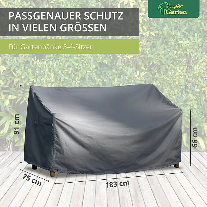 Mehr Garten Gartenbank-Schutzhülle - Polyester (PES), Grau