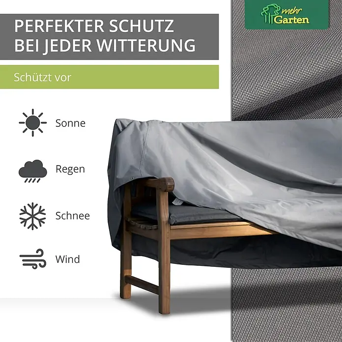 Mehr Garten Gartenbank-Schutzhülle - Polyester (PES), Grau