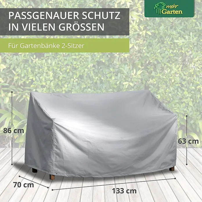 Mehr Garten Gartenbank-Schutzhülle - Polyester (PES), Grau