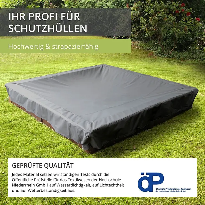 Mehr Garten Sandkasten-Schutzhülle - Polyester (PES), Grau