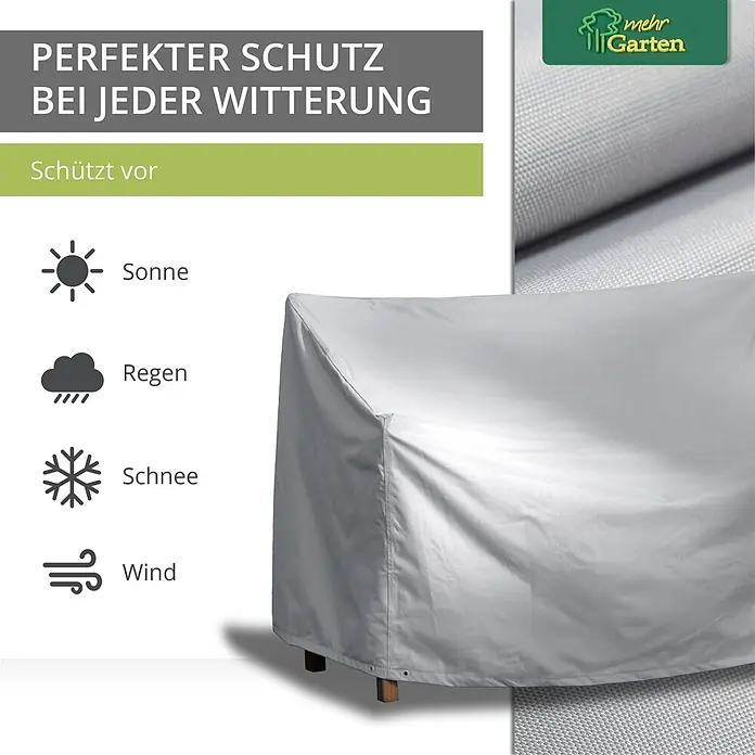 Mehr Garten Gartenbank-Schutzhülle - Polyester (PES), Grau