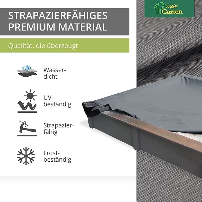 Mehr Garten Sandkasten-Schutzhülle - Polyester (PES), Grau