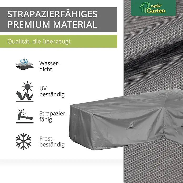 Mehr Garten Loungemöbel-Schutzhülle - Polyester (PES), Grau