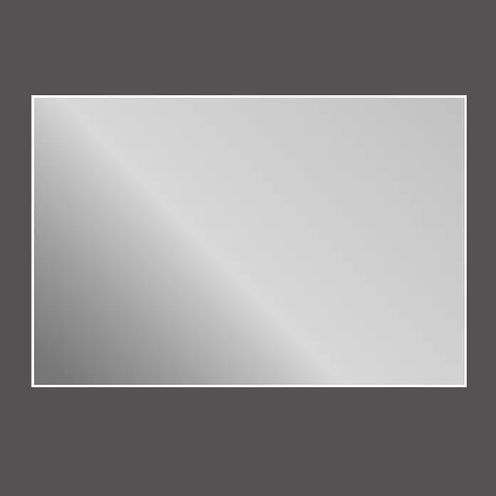 Espejo con luz Elegant - An x Al: 120 x 80 cm, Blanco frío - Espejo rectangular con marco blanco.